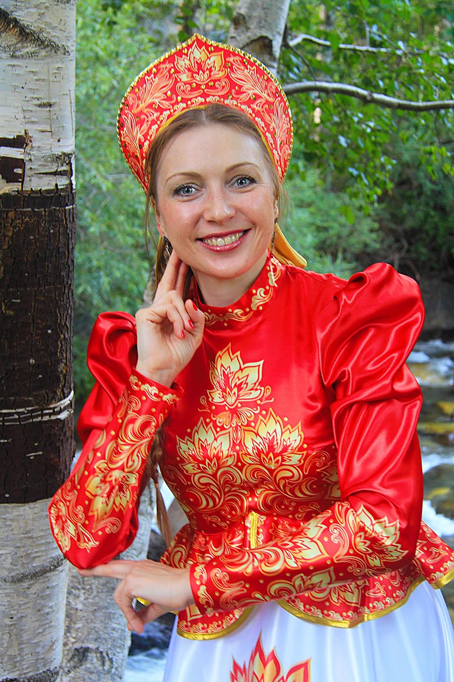 Women in Slavic costumes in Changchun