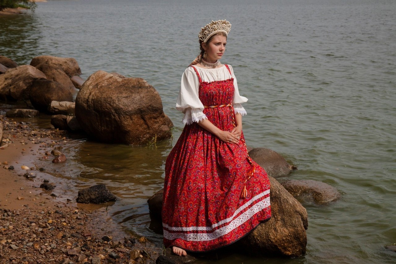 Women in Slavic costumes in Changchun