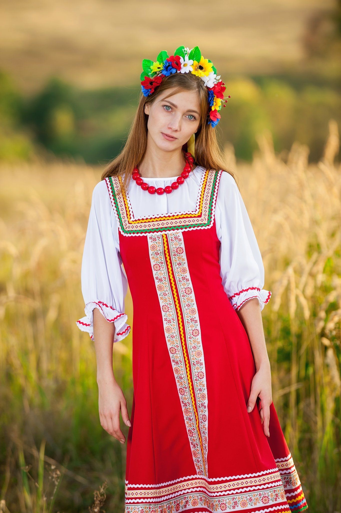 Women in Slavic costumes in Changchun