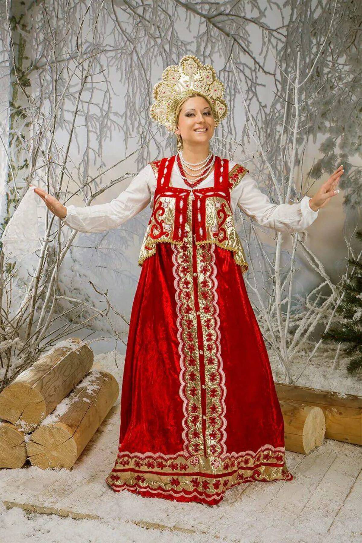 Girls in Slavic costumes in Changchun