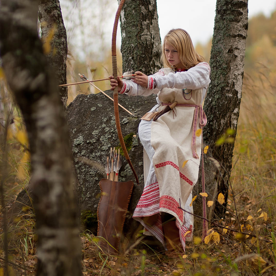 Sexy photo Girls in Slavic costumes in Changchun